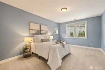 Second upstairs bedroom with attached Jack-n-Jill bath.