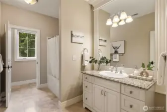 Another full bath upstairs.