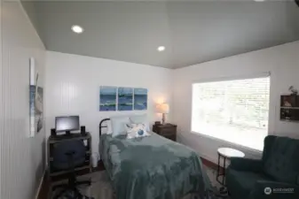 Tranquil Bedroom with only the sounds of the Ocean to drift off to.