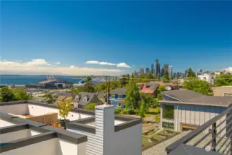 welcome to incredible 360 degree rooftop-deck views of the Olympics, Puget Sound, Downtown Seattle, Mt. Rainier, and the Cascade Mountains