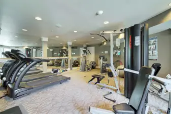 Enjoy your daily workout in the resident gym.
