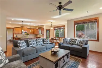 Gathering Room Open to Kitchen