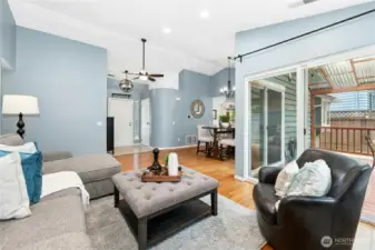 Another view of the open layout looking towards the front door.