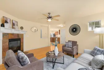 Well lighted open floorplan.