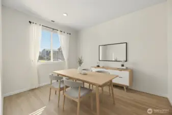 Virtually staged flex room.