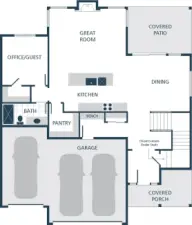 Image is a rendering. Photographs are for illustrative purposes only. Features, finishes, interior/exterior colors, landscaping and floorplan shown may vary from actual homes built.
