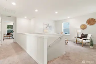 Upstairs hallway and loft