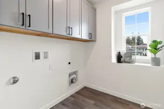 Upstairs laundry room