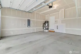 2 car garage with electric car charger installed