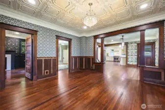 Enter the Parlor or main floor bedroom from living room.