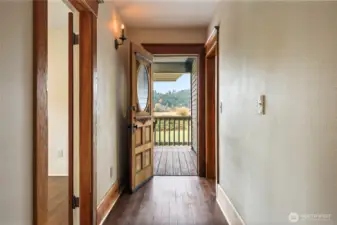 End of hallway, heading out to Balcony