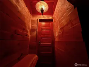 Sauna- attached to main upstairs bath.