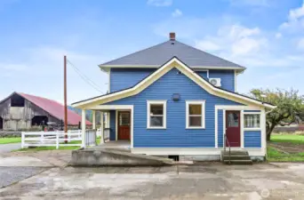 Back view from parking area