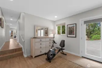 Family room with French Doors to patio.