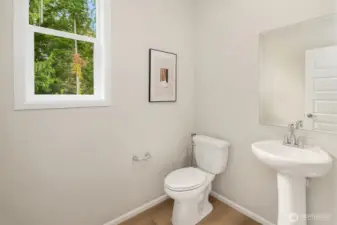Powder room on main - a bathroom on every level.
