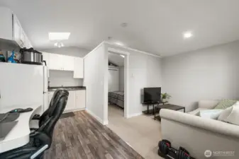 Cottage - Entry, Living and Kitchen.