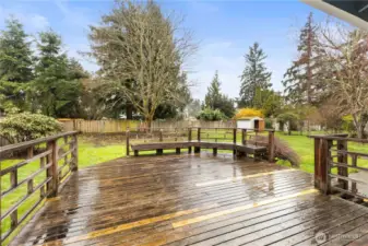 Large deck is great for entertaining.