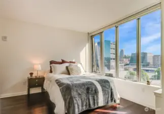 Morning light filled bedroom