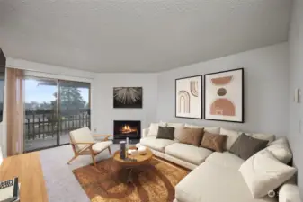 This photo is virtually staged and is from a unit sold in 2024 with the same floor plan.