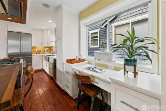 Kitchen area with office space