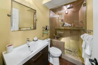 Lower suite spa bathroom with steam shower