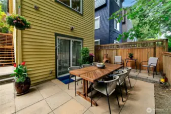 Back patio, very private and serene