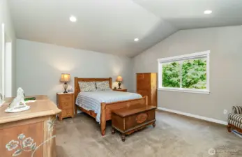 Primary bedroom with huge walk in closet