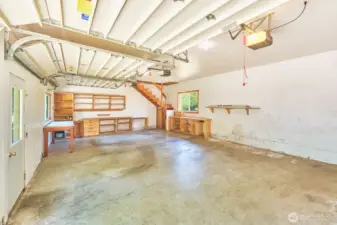 Need space to work or create? Or easily convert it back to a 3-car garage.