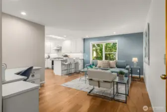 Family room just off kitchen for an additional spot to gather.