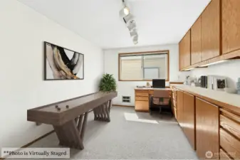 bedroom with built ins