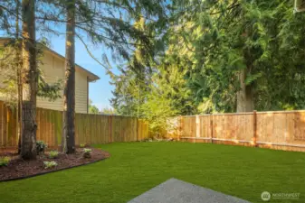 Fully fenced yard