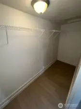Primary walk in closet
