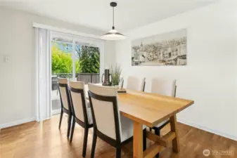 Spacious dining room