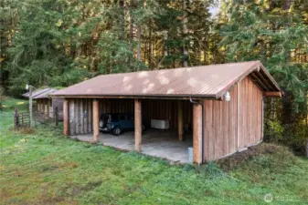 Oversized Log Carport