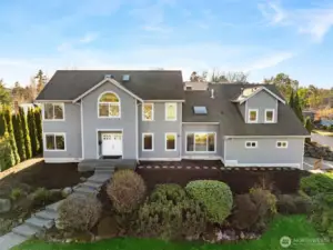 Extra wide home viewed from north side.