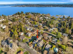 Northeast view of lake.