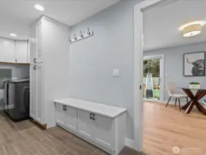 Spacious Laundry drop zone is perfect for today's busy life style