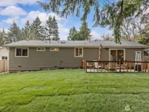 Level and fully fence back yard is super private.