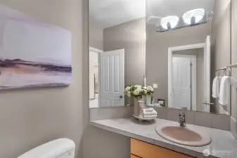 main floor powder room on next to the laundry room