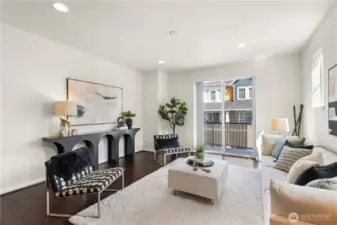 A slider leads out to the balcony.