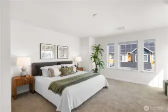 Head upstairs to your generous primary suite