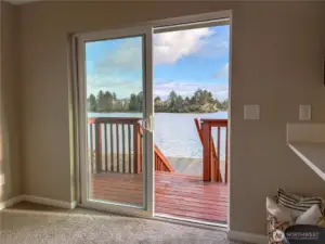 View from dining to deck