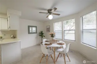 There is plenty of space for a dining table and guests.