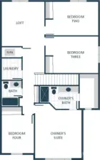 Photographs are for illustrative purposes only. Features, finishes, interior/exterior colors, landscaping and floorplan shown may vary from actual homes built