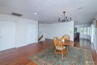 Dining room into living room