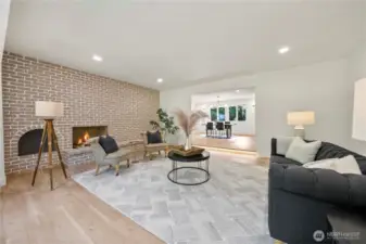 FLOWS NICELY INTO DINING ROOM AND FOYER.