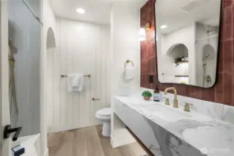 HALLWAY BATHROOM WITH DESIGNER FINISHES