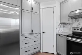 Pantry space and coffee bar area
