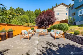 Sport court or patio. Great space for fun and entertaining! Virtually staged