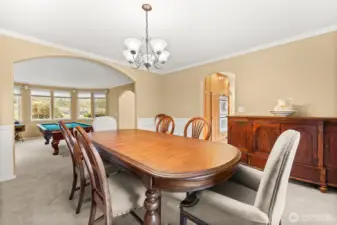 Elegant formal dining room perfect for holiday dinners and celebrations.